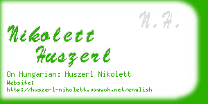 nikolett huszerl business card